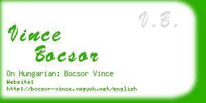 vince bocsor business card